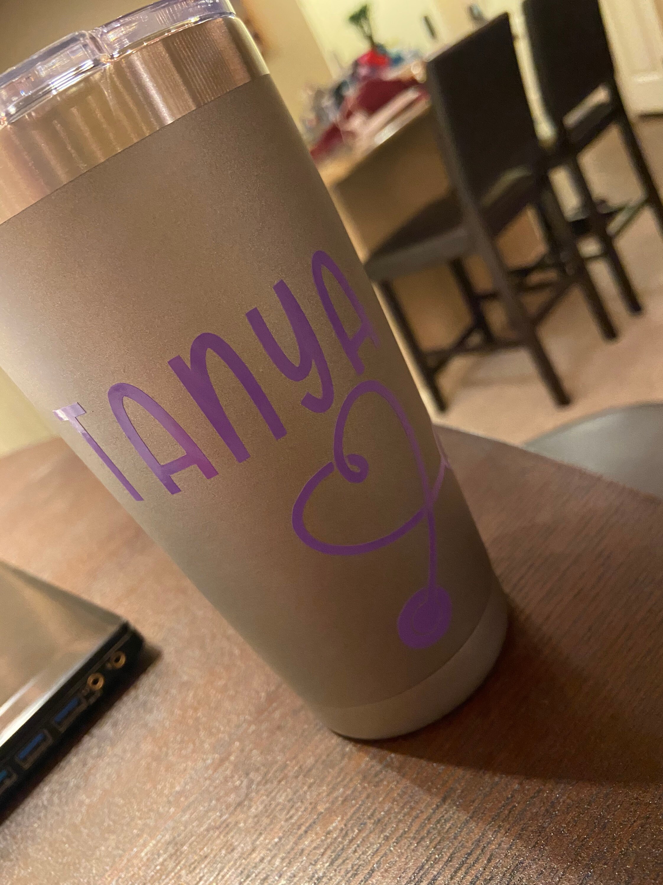 Insulated cups with Vinyl names Etsy