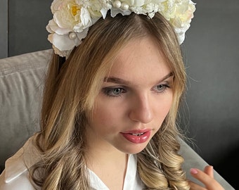 Floral headpiece, bridal hair piece,