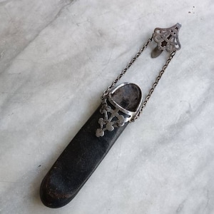 Victorian steel and leather spectacle case