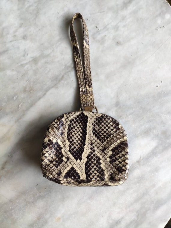 Art Deco python handbag.