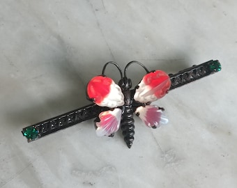 Vintage 1960er Jahre Brosche mit Schmetterling