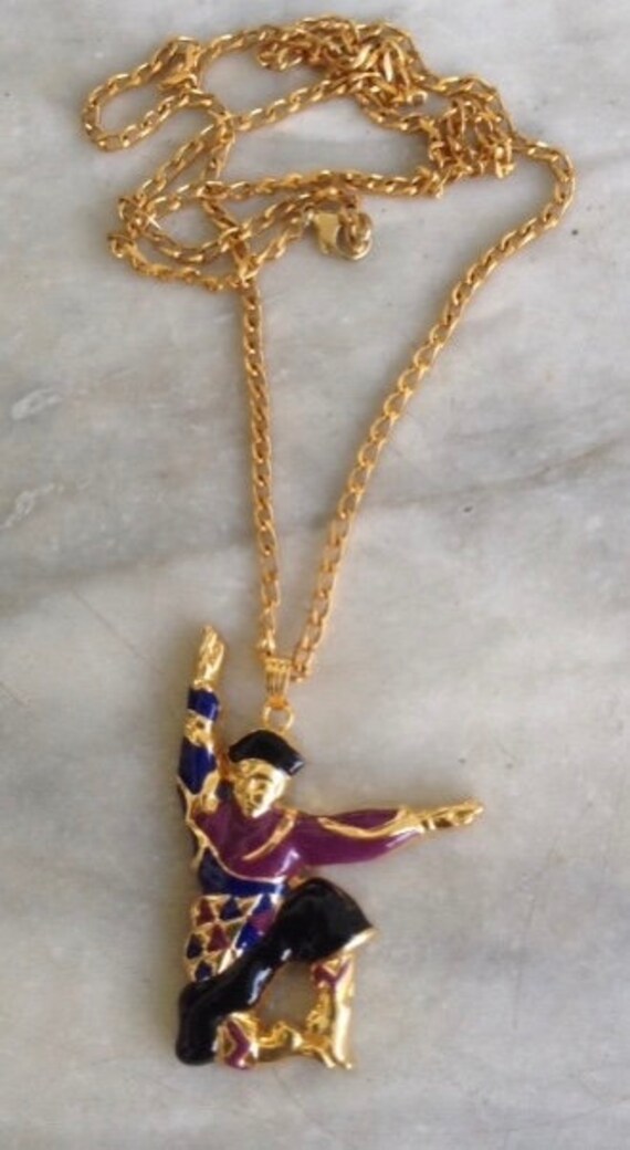 Louis Feraud Cossack Dancer pendant on chain