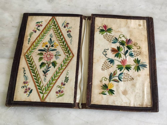 Beautiful late 18th century leather card case.