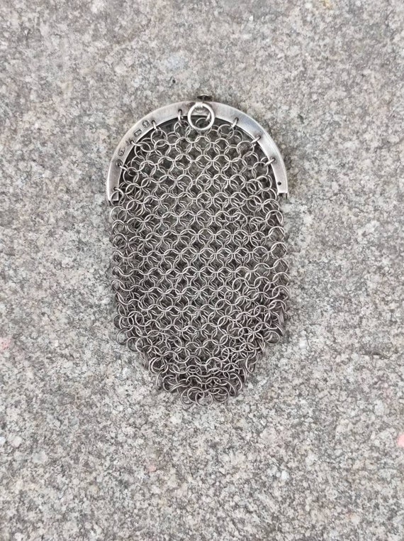 Georgian sterling silver mesh purse