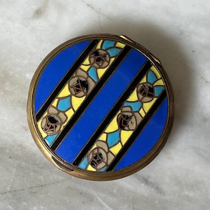 Antique French 1910s enamelled pillbox