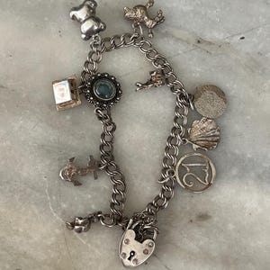 Vintage British silver charm bracelet