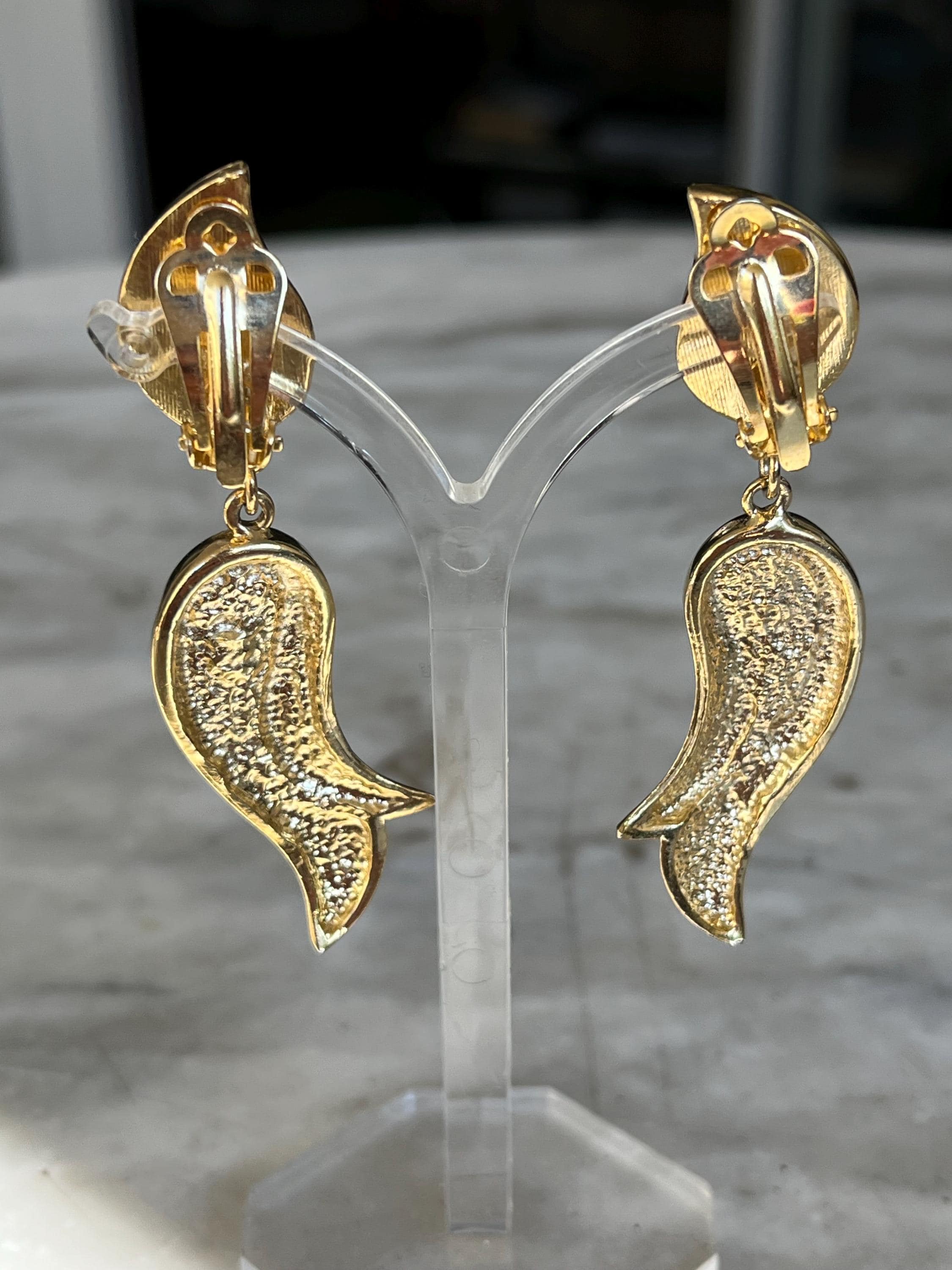 Boucle D'oreille Vintage 1970 Plaquée Or - Orpheine Unique - Homme