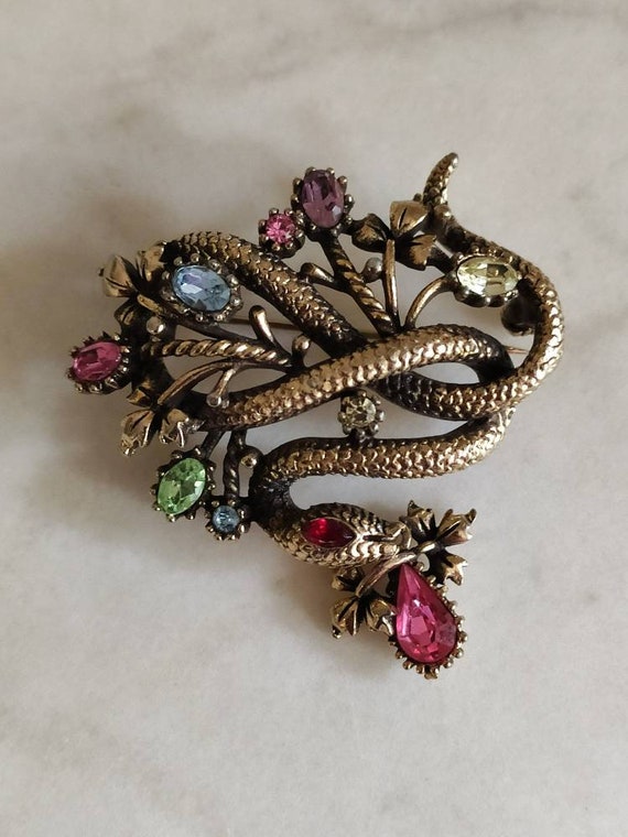 Jewelcraft snake brooch.