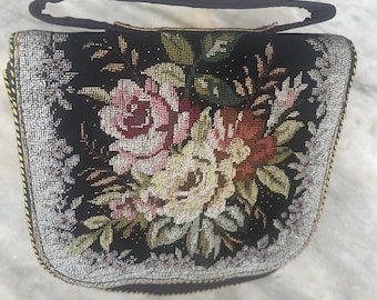 シルクバッグのヴィンテージプチポワン刺繍 - Etsy 日本