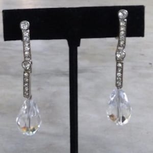 Vintage KJL crystal and rhinestone earrings