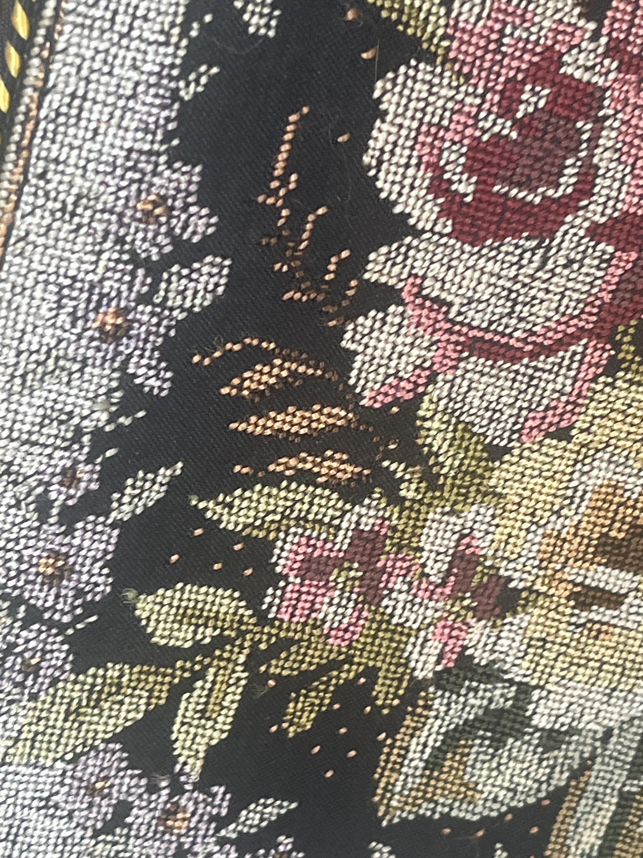 シルクバッグのヴィンテージプチポワン刺繍 - Etsy 日本