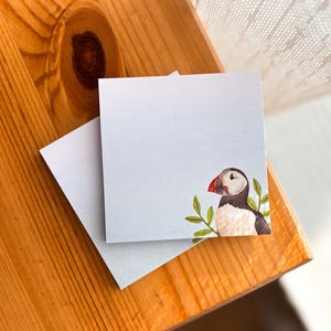 Sticky note with puffin| cute notepad | illustrated 50 sticky sheets | sticky note pad | to-do list