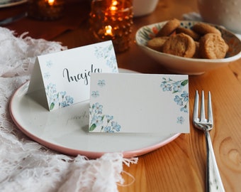 Wedding place cards| Cute bridal table card  | 10 pieces of name tags | original aquarelle illustration | name labels