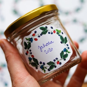 Marmalade - ovales Etikett Marmelade. Schreibe die Marmeladenart und das Jahr, als du sie hergestellt hast.