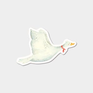 Sticker oie - illustration originale. Autocollant unique. Autocollant PVC.
