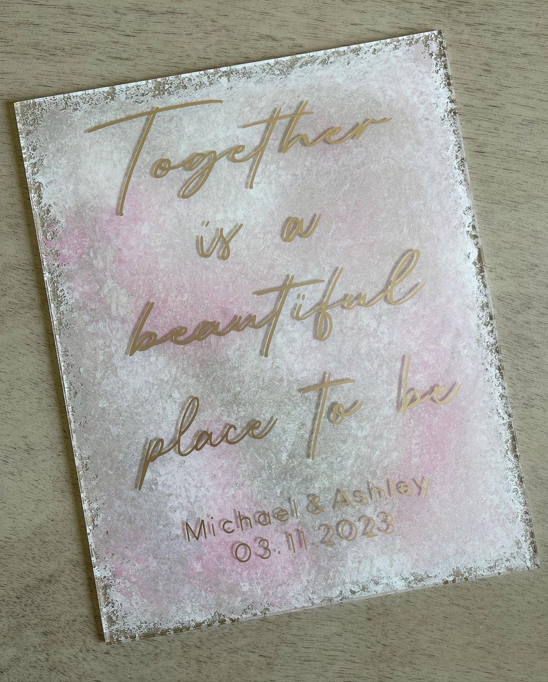 Multicolor Acrylic Wedding Table Sign | Bridal Shower Sign | Engagement ...