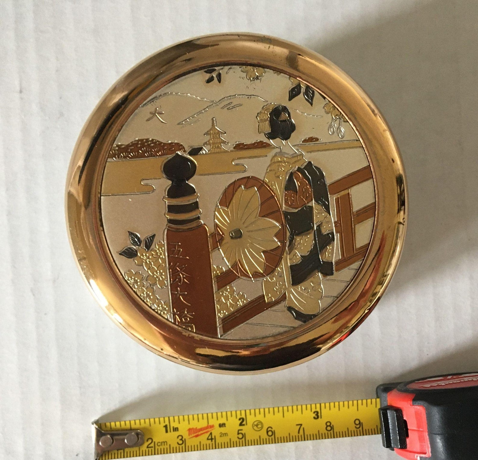 VTG Porcelain Trinket The Art Of Chokin Made In Japan Gold And Etsy