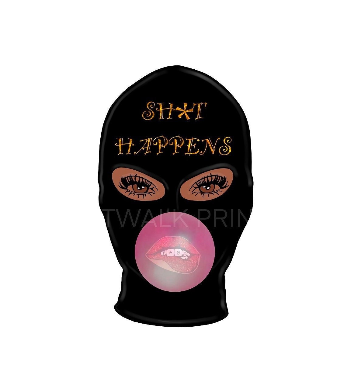 Ski Mask Girl Face Bubblegum Girl Shit Happens Balaclava Ski Mask Gangster - Etsy UK