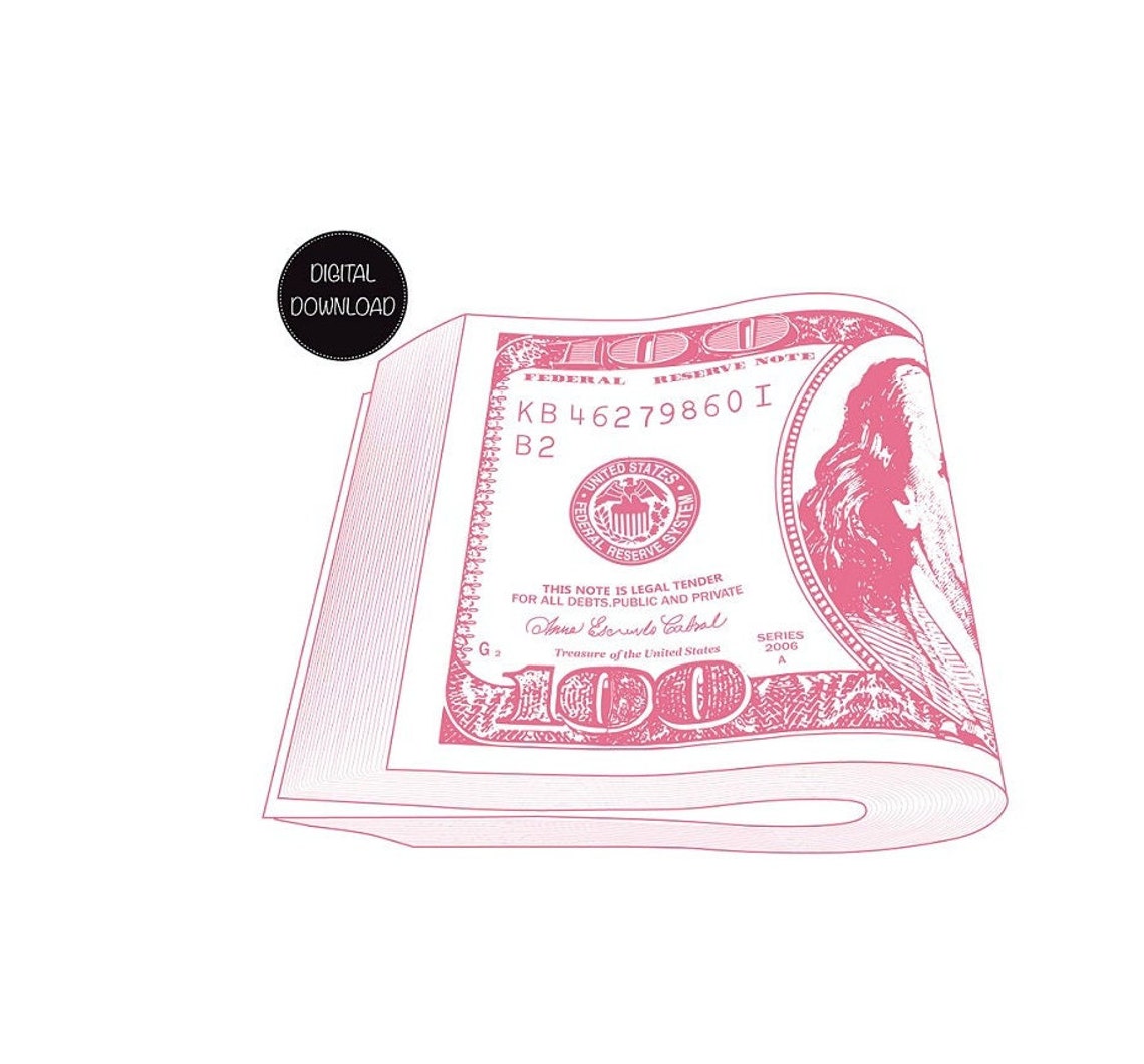 Pink Dollars Pink 100 Dollar Bills Bale of Money Roll of Etsy