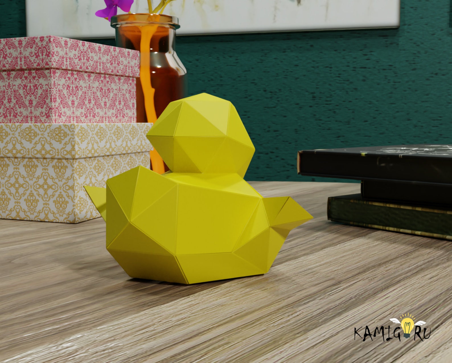 Paper DUCK pdf DIY Papercraft duck 3d paper duck Low poly Etsy México