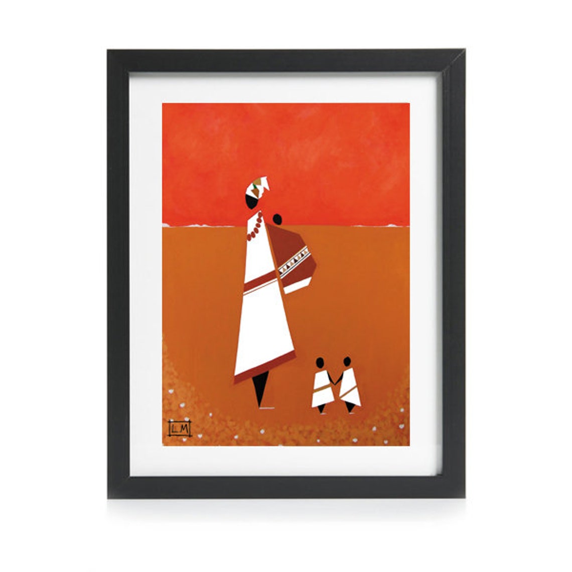 African Sunset, African Art, African Artwork, African Sunset Painting