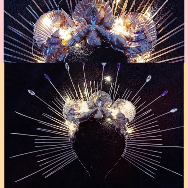 Seashell Grotto zip tie crown Etsy