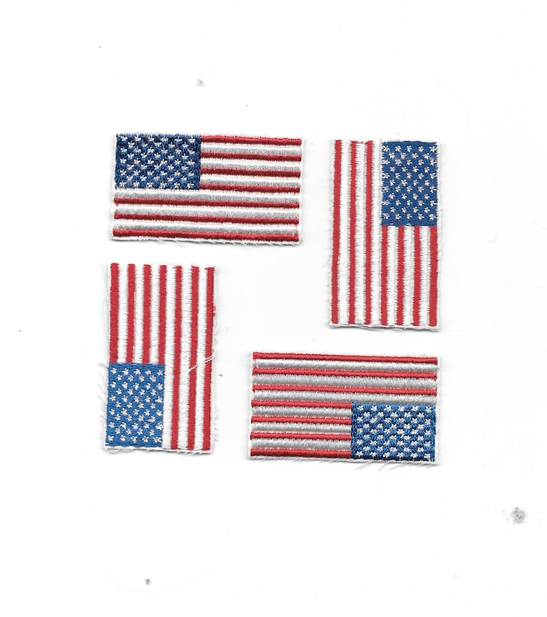 Machine Embroidered Flags Patches Sew on Patches US Flag Etsy
