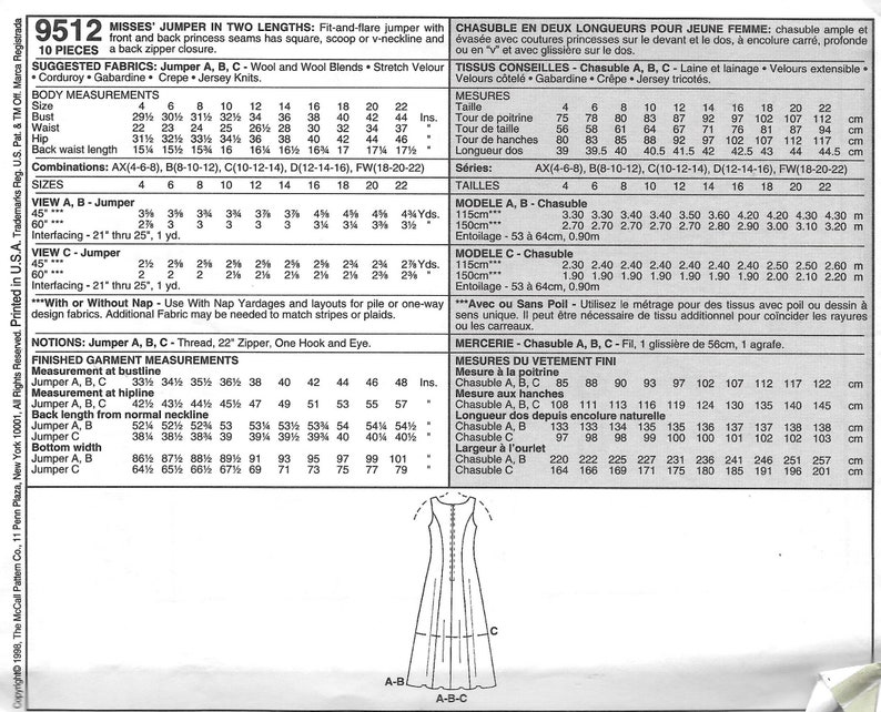 McCall/'s Pattern Jumper 9512