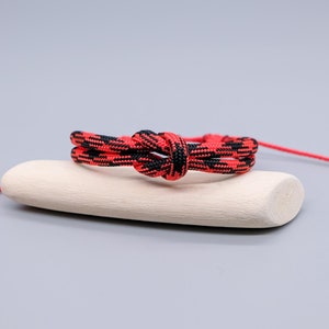 Bracelet Paracorde Cousu Main - Noir/rouge - Taille 20cm - Neuf (UK)
