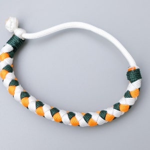 Orange and white green paracord bracelet image 4