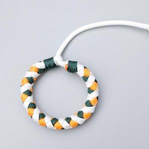 Orange and white green paracord bracelet image 6