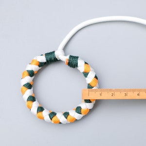Orange and white green paracord bracelet image 7