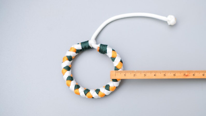 Orange and white green paracord bracelet image 7