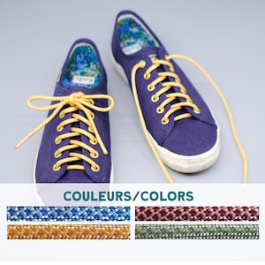 Pair of round paracord laces - tile pattern 2 - length and color of your choice