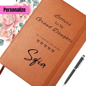 Cartas a mi nieta, cuaderno personalizado con nombre, regalo para la nueva abuela, diario personalizado para los abuelos, regalo personalizado para la abuela