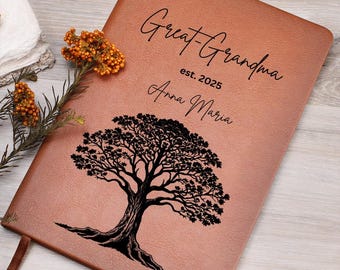 Custom Great Grandma Journal, Great Grandmother Gift, Baby Reveal Grandparents Birth Announcement, Grammy gifts