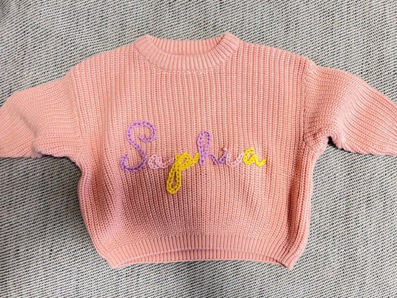 Baby Name Sweater, Baby Knit Sweater, Personalized Baby Clothes, Gift