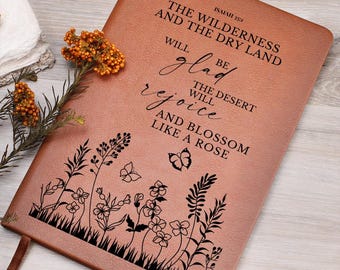 Regalos cristianos para mujeres: diario de gratitud, diario de oración, libro de oración de cuero personalizado, notas para la iglesia, cuaderno de sermones, regalo devocional.