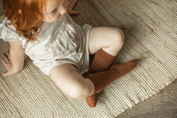 Earth Tones Stretch Boho Kids Socks uniform Romper and Dress