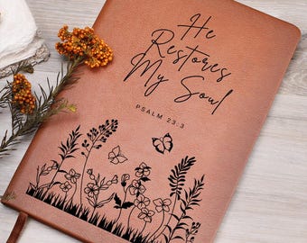 Christian Gifts for Women Gratitude Journal, Prayer Journal for Women, Personalized Leather Prayer book, Church Notes Sermon Notebook