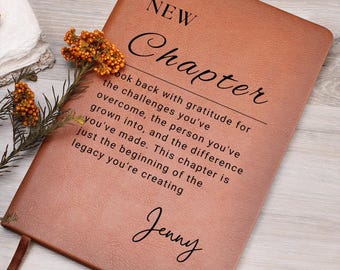 Boss Retirement Journal: Vegan Leather 'New Chapter' Keepsake Gift
