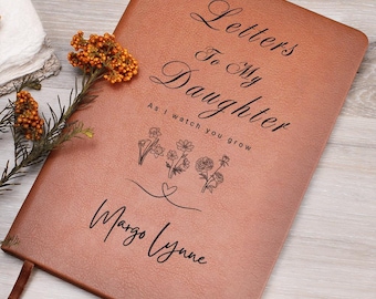 Personalisierte Briefe an meine Enkelin Notizbuch aus veganem Leder
