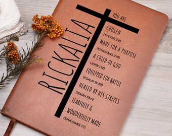 Gratitude Journal, Prayer Journal, Personalized Leather book, Church Notes Sermon Notebook