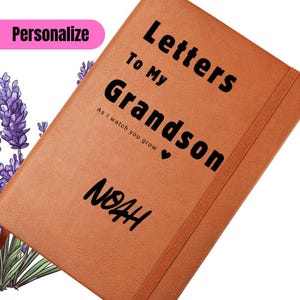 Cartas a mi nieto, cuaderno con nombre personalizado, regalo para la nueva abuela, diario personalizado para los abuelos, regalo personalizado para el nuevo abuelo