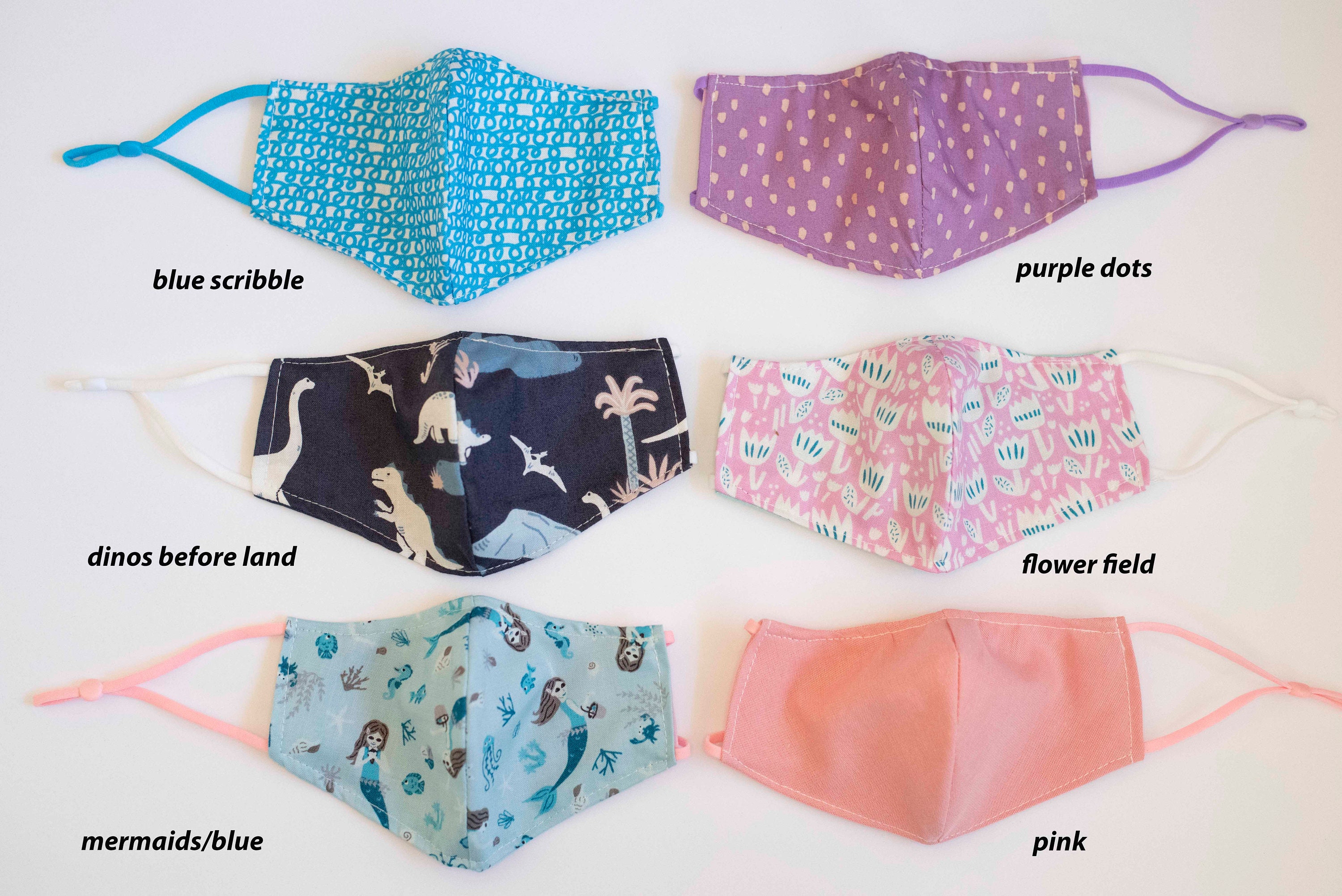 cute masks, kids mask, dino mask, organic cotton washable and reusabl…