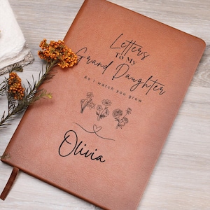 Cartas a mi nieta, cuaderno personalizado con nombre, regalo para la nueva abuela, diario personalizado para los abuelos, libro de recuerdos de la abuela