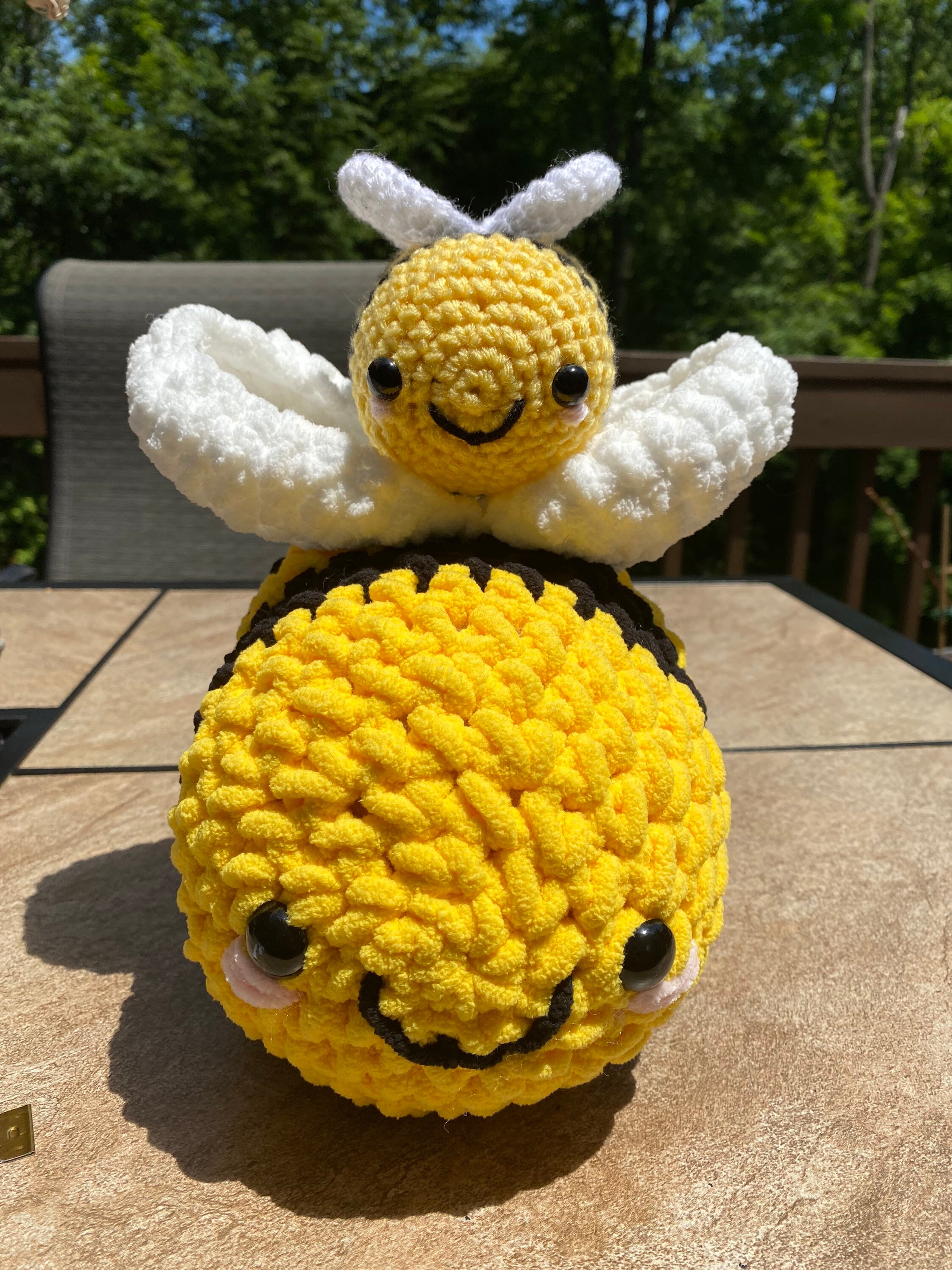 Crochet Bumblebee Plush: Chunky Amigurumi Bee Toy - Etsy