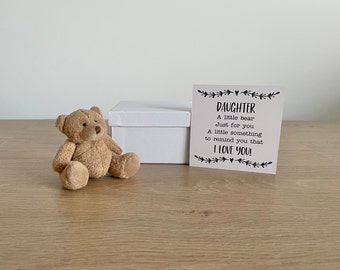 Daughter Gift, Personalised Gift, Pocket Bear Keepsake Gift, Gifts For Daughter, Daughter Birthday Gift, Gifts For Her