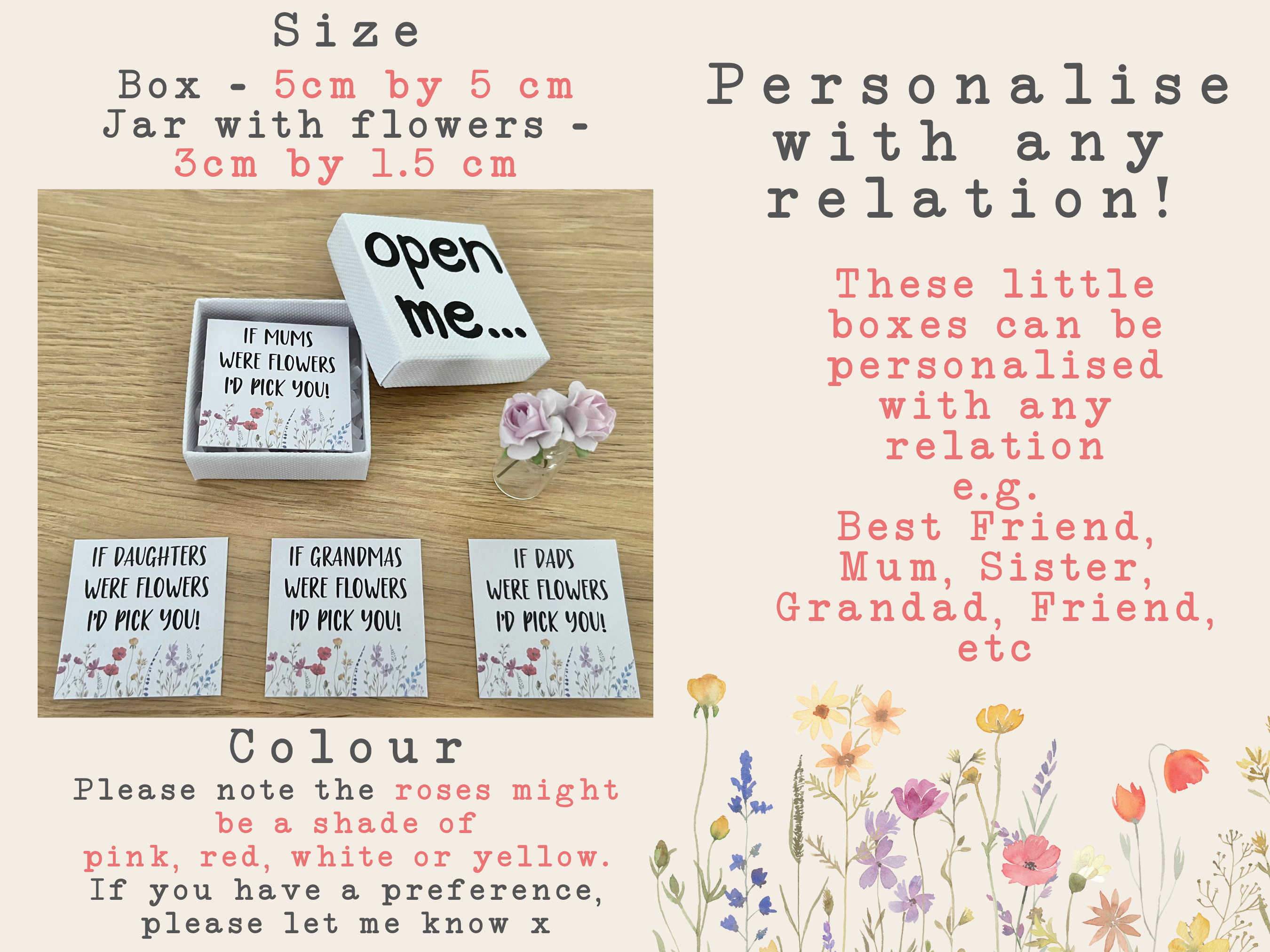 Mum Gift, Mother&#39;s Day Gift, If Mums Were Flowers, Matchbox Gift, Gift For Mummy, Mom Gift, Thoughtful Gift, Best Mum