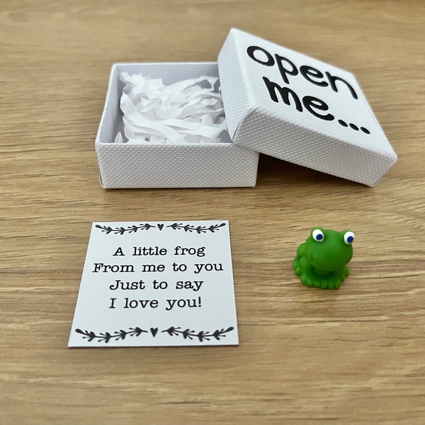 I Love You Gift, Frog Gift, Gift For Boyfriend, Gift For Girlfriend, Frog Keepsake, Matchbox Gift, Valentine's Day Gift